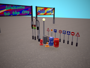 City Modular Set Toon Style Low-poly Modèle 3D