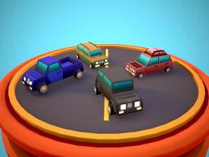 City Modular Set Toon Style Low-poly 3D Model