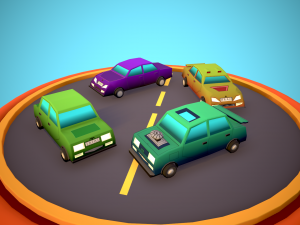 City Modular Set Toon Style Low-poly Modèle 3D