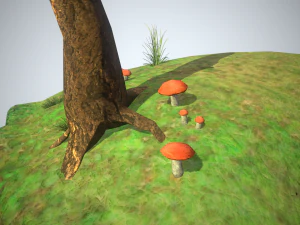 Mushroom Collection Low-poly 3D Model