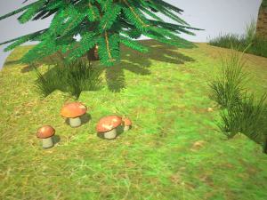 Mushroom Collection Low-poly 3D Model