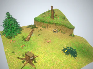 Mushroom Collection Low-poly 3D Model