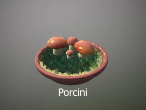 Mushroom Collection Low-poly 3D Model