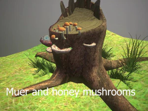 Mushroom Collection Low-poly 3D Model