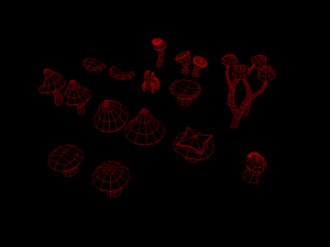 Fantasy Mushrums Low-poly 3Dモデル