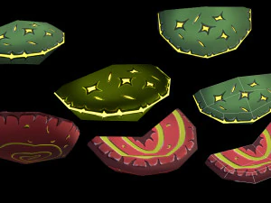 Fantasy Mushrums Low-poly 3D Model
