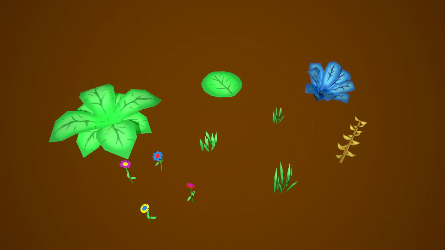 Grass Low-poly 3D Model .c4d .max .obj .3ds .fbx .stl .blend 