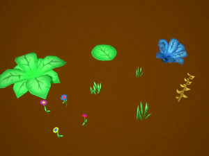 Gras Laag poly 3D Model