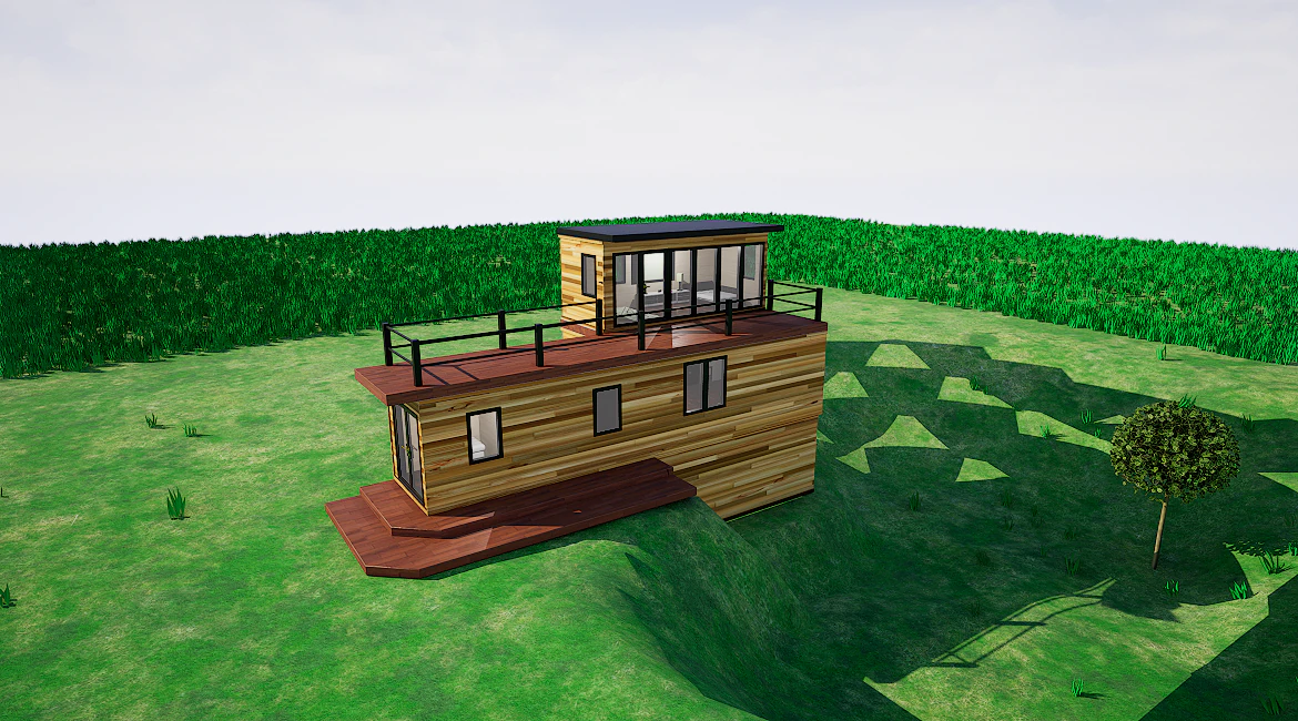Low-poly house 3D Model .c4d .max .obj .3ds .fbx .stl .blend