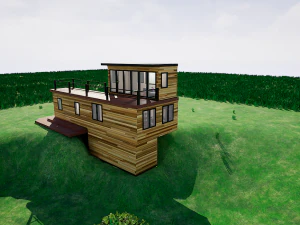 Low-poly house 3D Model