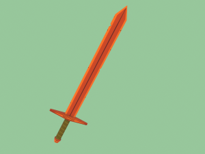 Copper Swords Low Poly Toon Style 3Dモデル
