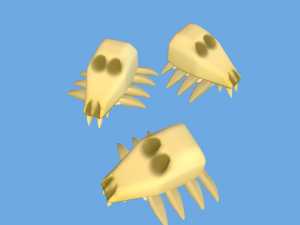 Bone Sword Low Poly Toon Style Model 3D