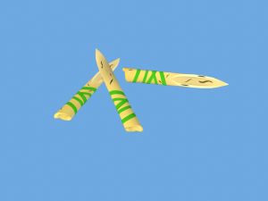 Bone Sword Low Poly Toon Style Model 3D