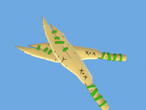 Bone Sword Low Poly Toon Style Model 3D
