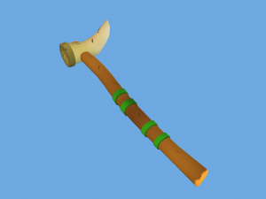 Bone Sword Low Poly Toon Style Model 3D