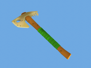 Bone Sword Low Poly Toon Style Model 3D