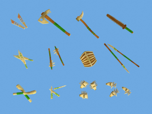 Bone Sword Low Poly Toon Style Model 3D
