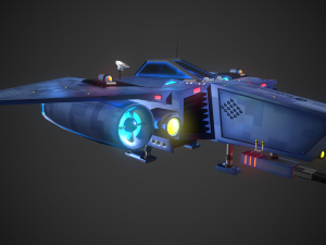 Small reconnaissance starship Scout-D-001 3D 모델