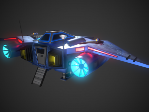 Small reconnaissance starship Scout-D-001 3D 모델