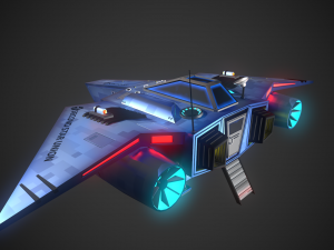 Small reconnaissance starship Scout-D-001 3D 모델