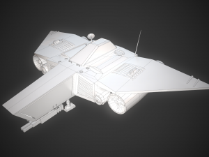Small reconnaissance starship Scout-D-001 3D 모델