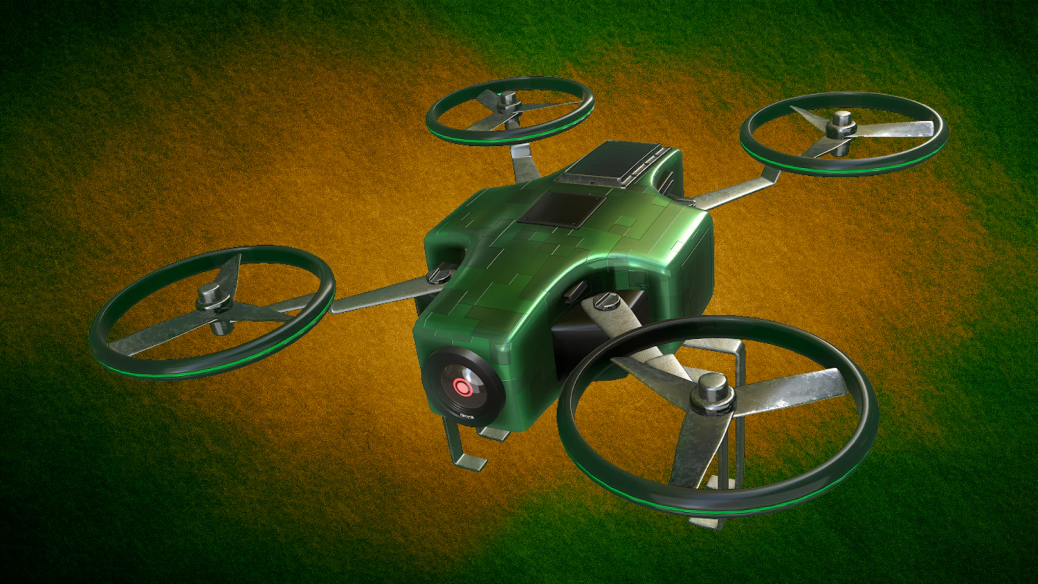Quadcopter 3D Model .c4d .max .obj .3ds .fbx .stl .blend