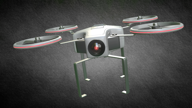Quadcopter 3D Model .c4d .max .obj .3ds .fbx .stl .blend 