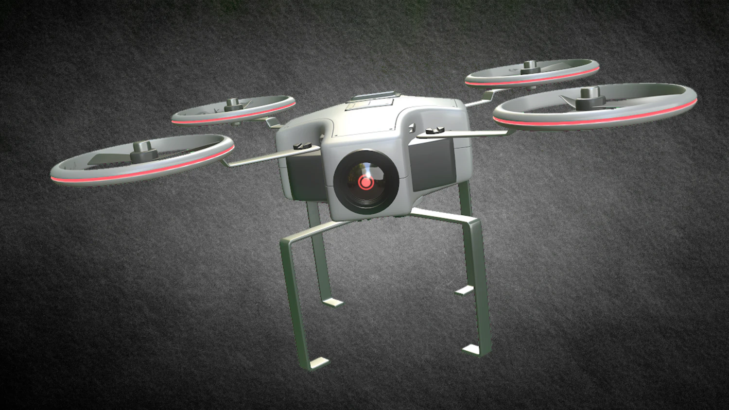 Quadcopter 3D Model .c4d .max .obj .3ds .fbx .stl .blend