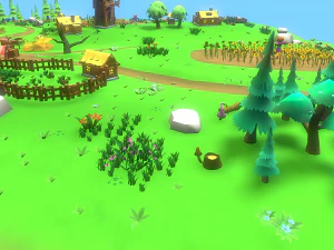Low Poly Casual Village Pack 3D Model