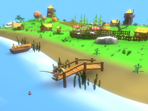 Low Poly Casual Village Pack 3D Model