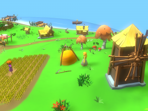 Low Poly Casual Village Pack 3D Model