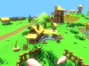 Low Poly Casual Village Pack 3D Model
