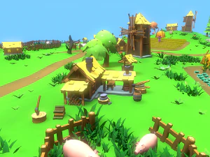 Low Poly Casual Village Pack 3D Model