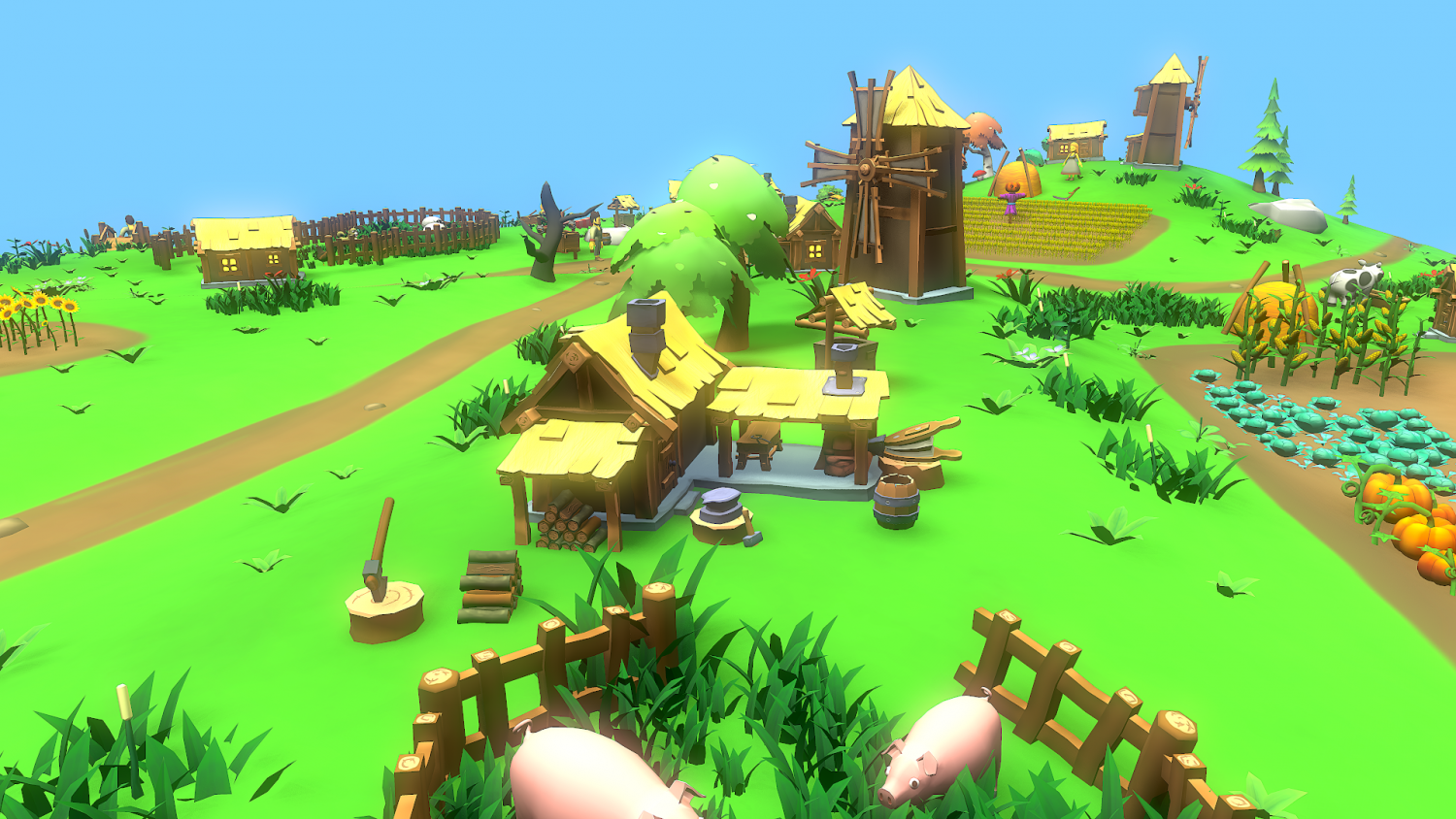 Low Poly Casual Village Pack 3D Модель In Местность 3DExport