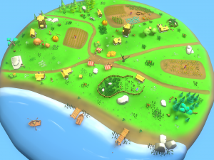 Low Poly Casual Village Pack 3D Model