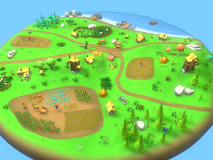 Low Poly Casual Village Pack 3D Model