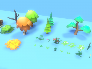 Low Poly Casual Village Pack 3D Model