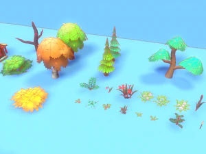 Low Poly Casual Village Pack 3D Model