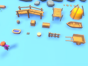 Low Poly Casual Village Pack 3D Model