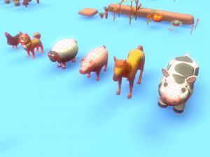 Low Poly Casual Village Pack 3D Model