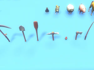 Low Poly Casual Village Pack 3D Model