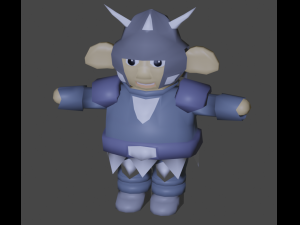 Cartoon character low-poly kaka Model 3D