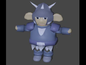 Cartoon character low-poly kaka 3D Model