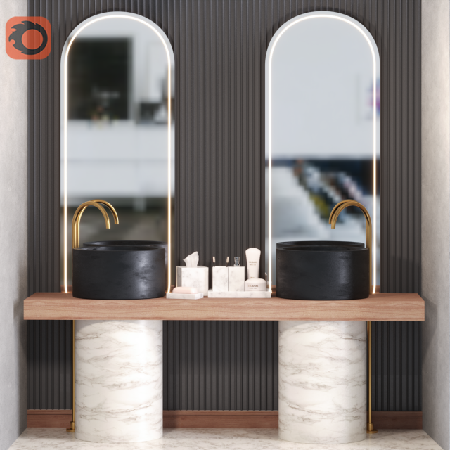 BathroomwashbinBT 3Dモデル .c4d .max .obj .3ds .fbx .stl .blend 