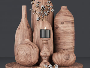 Vase Wooden 3Dモデル