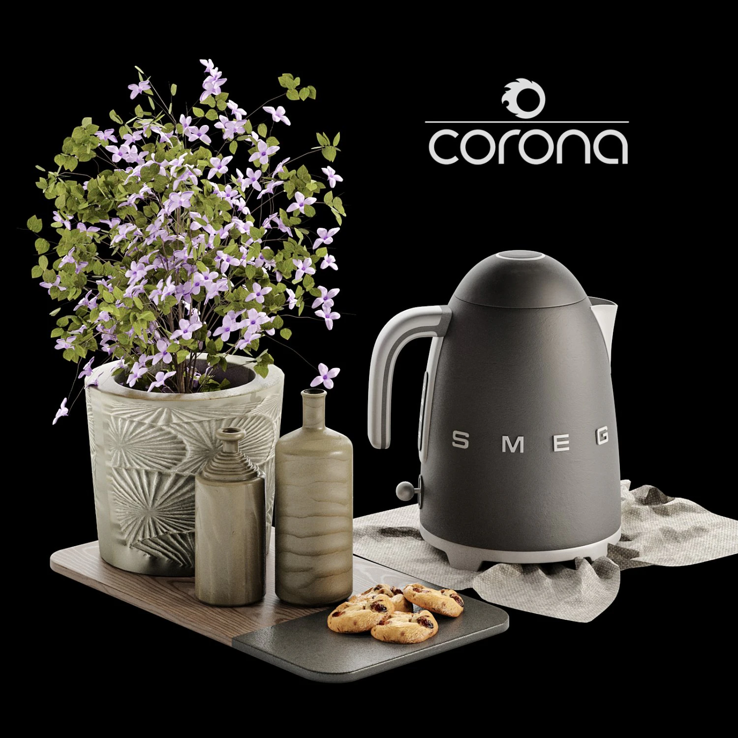 Kitchen accessories smeg 3D Model .c4d .max .obj .3ds .fbx .stl .blend 
