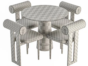 Dining set Hippo 3D Model
