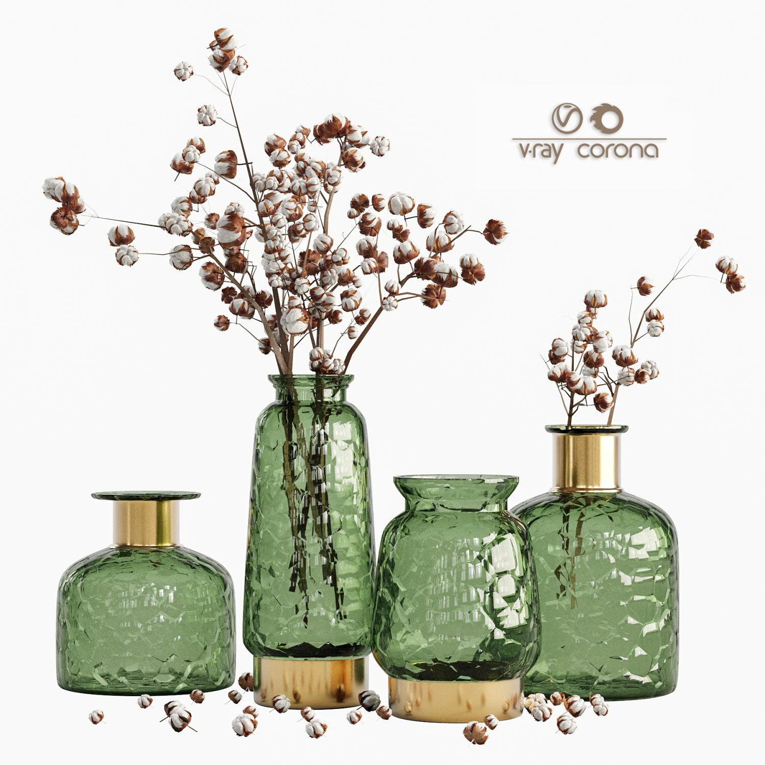 Set bouquets 08 3D Model .c4d .max .obj .3ds .fbx .stl .blend