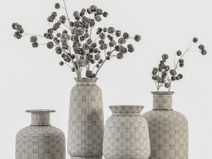 Set bouquets 08 3D Model