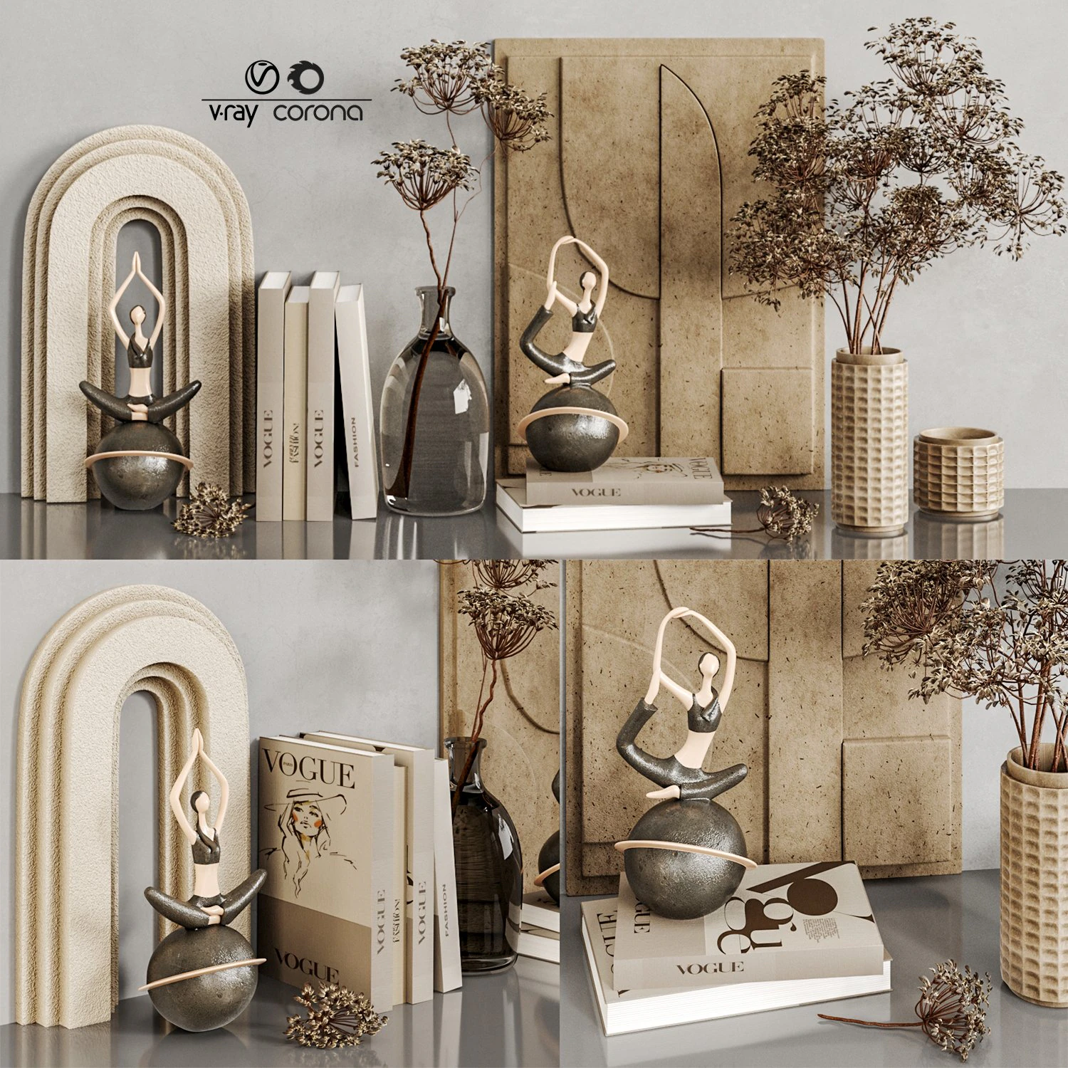 Decor set M-1 3D Model .c4d .max .obj .3ds .fbx .stl .blend 